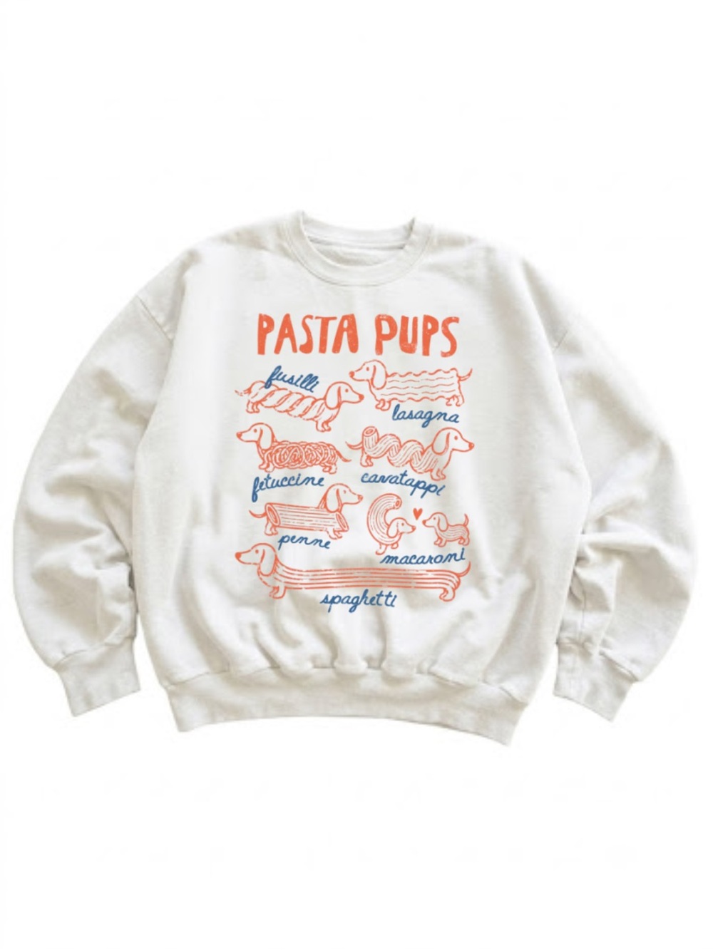 Gildan Pasta Pups Graphic Sweatshirt - Cream